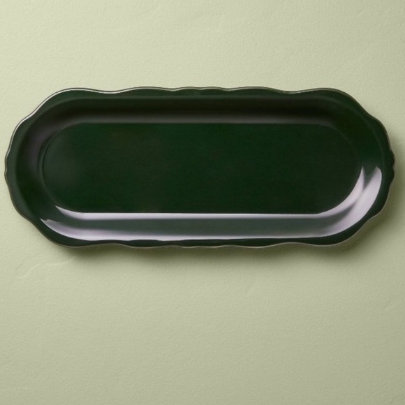 Hearth & Hand Other - HEARTH & HAND NWT stoneware reactive glaze oval serving tray -green